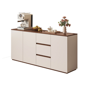 全实木餐边柜靠墙一体储物柜客厅收纳柜现代简约橱柜家用定制柜子