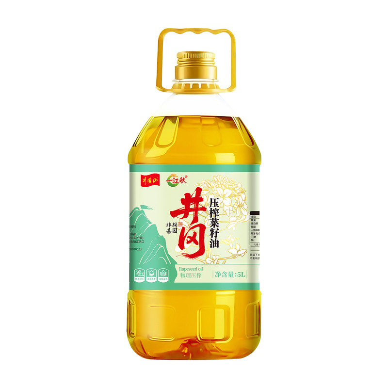 一江秋井冈压榨菜籽油5L家用炒菜