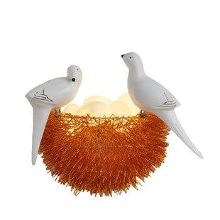 创意个性鸟巢LED壁灯小鸟窝屋艺术灯儿童房餐厅卧室书房床头壁灯