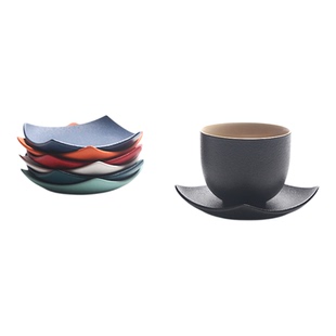 晟佑七彩陶瓷功夫茶具陶瓷杯垫防烫隔热茶杯垫小号碟子茶道零配件