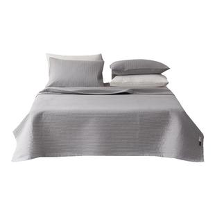 无印良品双面全棉加厚床单绗缝夹棉纯色炕盖榻榻米纯棉床盖四季款