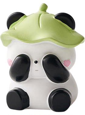 可爱三不小熊猫摆件解压神器