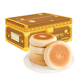 桃李钱币大饼面包豆沙馅代餐夹心面包整箱早餐营养糕点休闲食品_