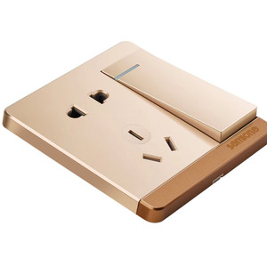 86型墙壁国际电工家用开关二开双控带五孔双联2开5孔电源插座面板