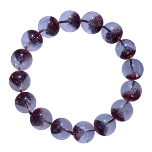 天然冰透毒液超七手链水晶彼岸花黑云母闪片手串闺蜜礼物情侣款女