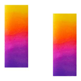 TELLEAR陶野软陶炫彩泫雅晚霞耳钉彩虹渐变Y2K纯银耳环夹原创设计