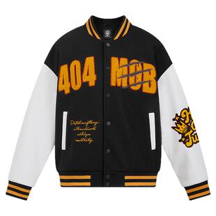 404MOB老虎贴布刺绣美式街头重工棒球服外套2025新款飞行夹克上衣