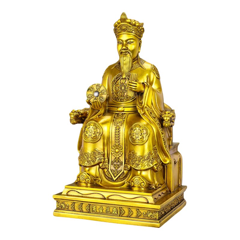 黄铜范蠡文财神坐像开业摆件大号