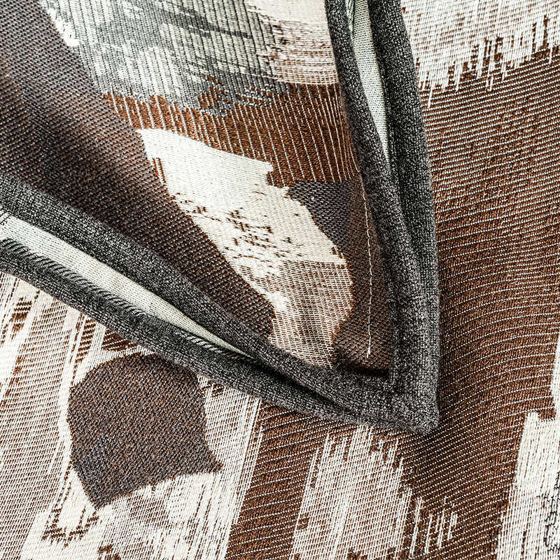 现代新中式样板间抱枕客厅沙发软装搭配靠垫套深灰橙红色方枕腰枕