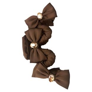 小众设计超大号波浪抓夹闪亮水晶点缀鲨鱼夹大发量发夹优雅发卡女