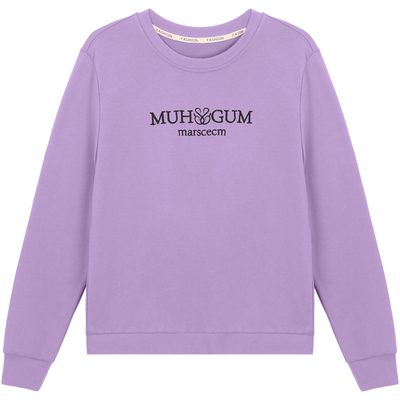 圆领卫衣女春秋薄款秋季正肩上衣