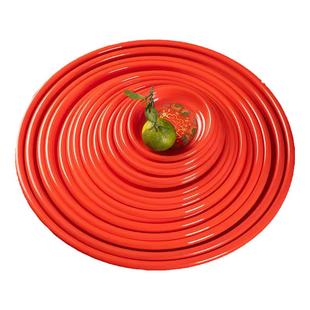 塑料加厚干果盘子婚庆结婚用品水果盘糖果盘托盘喜盘红盘拜神用品