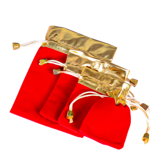 首饰包装袋红色绒布袋福袋锦囊文玩收纳包束口硬币迷你小布袋袋子