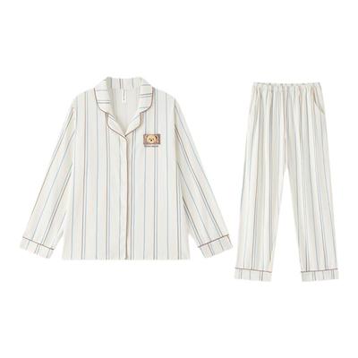 BE抗菌防螨泰迪熊女纯棉情侣睡衣