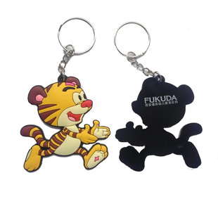 3D立体硅胶广告钥匙扣定制软胶汽车钥匙链定做滴胶二次元logo挂件