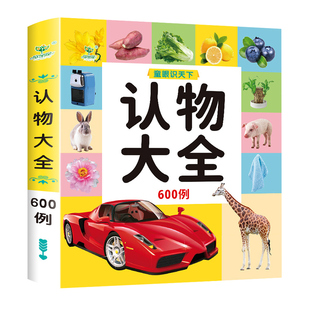 认物大全认识动物水果蔬菜汽车颜色看图识物儿童早教启蒙绘本0-1-2-3岁宝宝婴幼儿益智图书识字卡片两岁三岁学前教育画册认知书籍