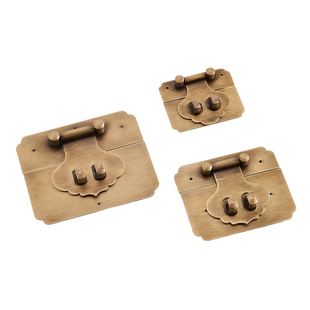 铜心德全黄铜复古锁扣搭扣箱扣樟木箱子首饰盒老式家具圆形复古锁