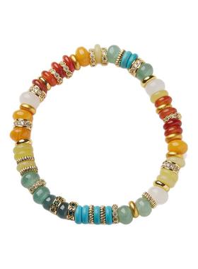 天然多巴胺天然石手链女药片彩虹