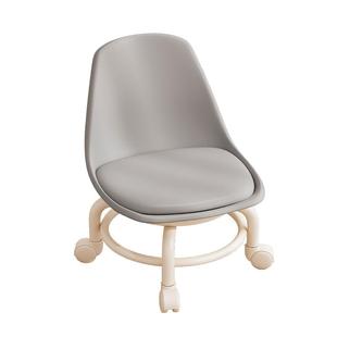 客厅滑轮小凳子静音万向轮小椅子可移动新款靠背软包网红带轮板凳