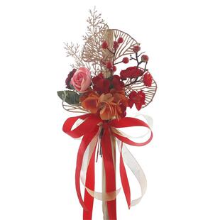 新居结婚房进宅搬家搬迁乔迁新房入伙开业楼盘交付婚庆门把手花束