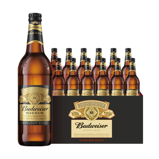 百威黑金啤酒600ml*12瓶装12°P浓郁焦香麦芽整箱深色拉格批发
