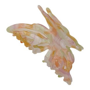 人鱼姬白彩蝴蝶~少女感仙美镂空鲨鱼夹抓夹半扎发森系发饰夏新款