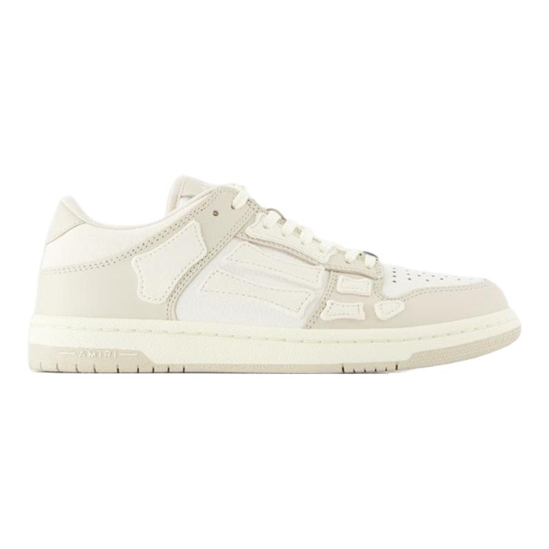 Amiri Skel Top Low 米色皮制低帮运动鞋