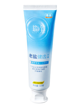 粤盐柠檬味老盐牙膏洁白清新口气