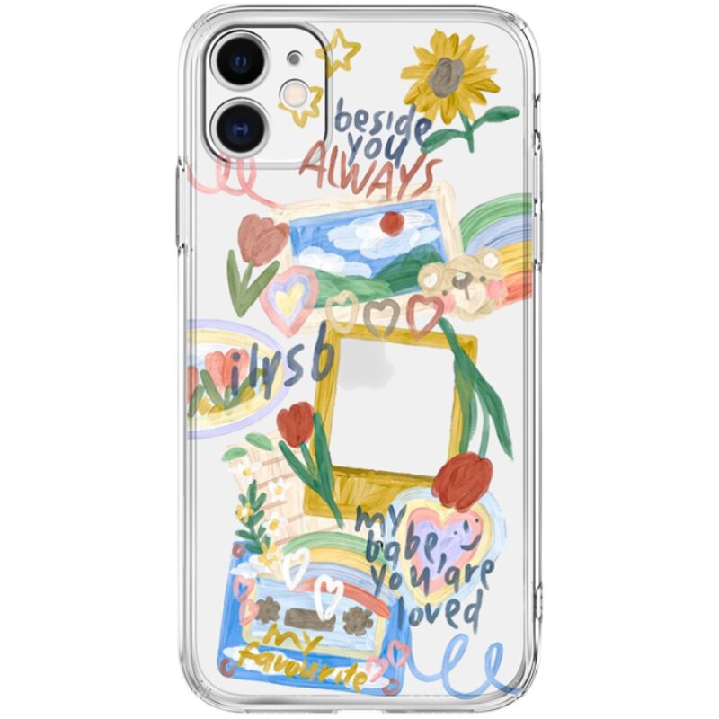 玩壳总动员日韩ins油画放照片适用iPhone17promax手机壳16pro苹果15plus软14全包13小众12透明