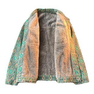 潮牌加绒加厚牛仔外套男士春秋痞帅高级感休闲2023秋冬季男装夹克