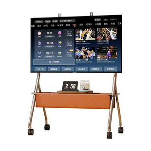 中古风电视架北欧复古落地可移动支架小户型客厅不锈钢电视机架柜