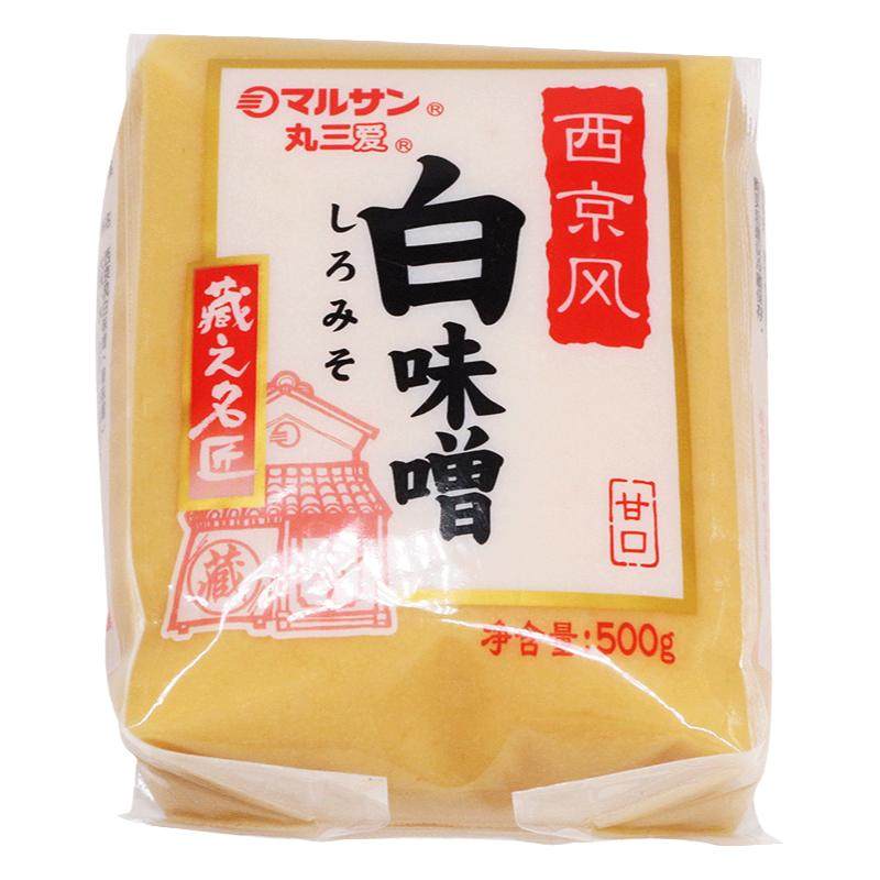 丸三爱西京风白味噌鳕鱼味噌底料料理黄豆大酱汤日式味增500g包邮