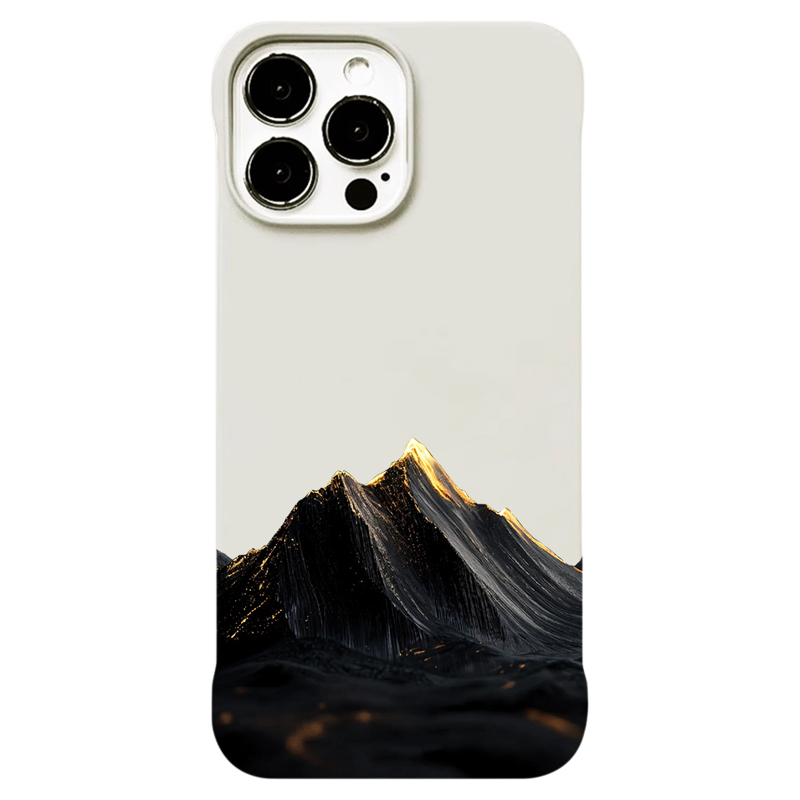 适用苹果16ProMax手机壳iPhone17ProMax/14Pro保护套黄金山脉半包防摔12ProMax硬壳无边框轻薄磁吸后壳亲肤
