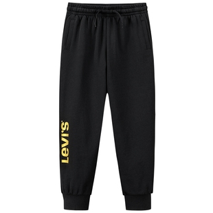 【加绒】Levis李维斯男童裤子儿童长裤运动裤2025冬季新款工装裤