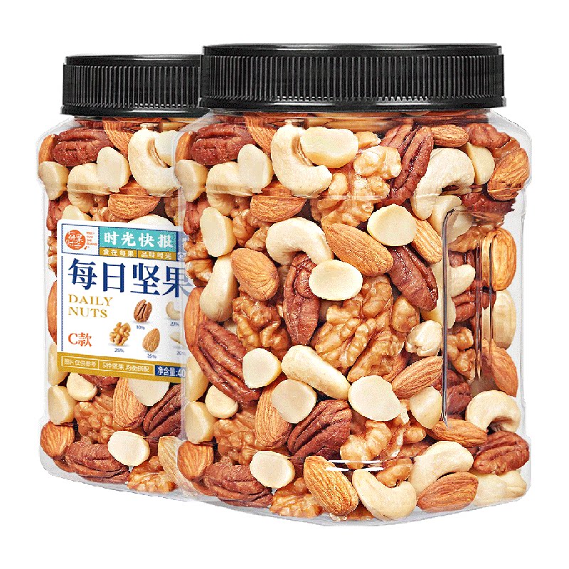 每果时光混合果仁每日坚果400g罐装干果儿童孕妇零食坚果炒货礼盒