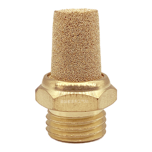 气动铜消声器平头/节流/塑料/长头消声器BSL-01/02/03降噪静音器