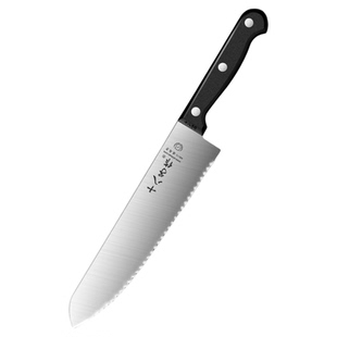 十八子作冻肉专用刀厨房锯齿刀家用切面包刀齿形刀多功能刮肉刀具