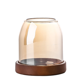 复古玻璃小花瓶摆件家用创意台面水培插花器皿办公桌面绿植小盆栽