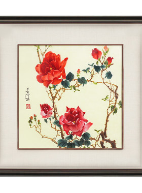 雅绣集新中式否非遗工艺装饰画