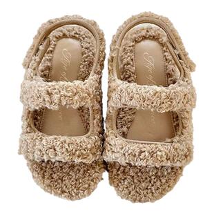 9折■LENFANCE现货Age26SS女童手工经典珍珠皮鞋芭蕾鞋公主鞋凉鞋