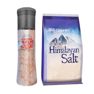 蔬事喜马拉雅玫瑰盐粉盐海盐进口细盐400g研磨器390g