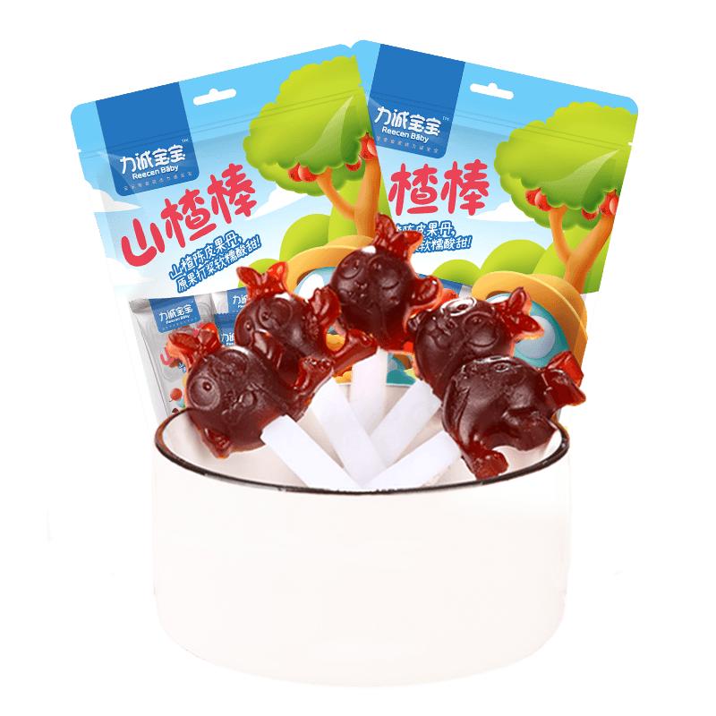 力诚宝宝山楂棒棒糖108g陈皮果丹水果棒山楂条儿童果味零食无添加