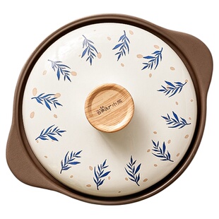 小熊砂锅煲家用耐高温干烧不裂煲仔饭燃气灶专用石锅陶瓷锅煲汤煲