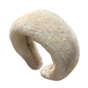 秋冬加厚宽边毛绒发卡女新款高颅顶日常外戴头箍洋气时尚洗脸发箍