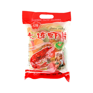 红梅鲜虾片大连特产网红油炸彩色虾片休闲食品散装怀旧零食家商用