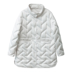 特惠 双面穿波兰进口科鲁达95白鹅绒立领轻薄压胶羽绒服鹅绒服冬