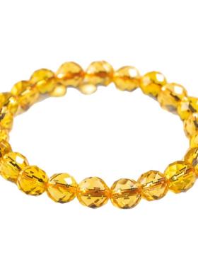 水晶手链女天然正品黄金水晶