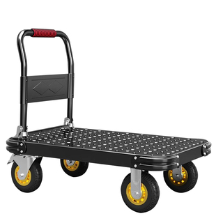 钢板小推车拉货手推车平板车搬运车家用拖车折叠手拉车快递小拉车