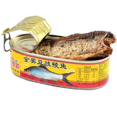 鹰金钱豆豉鲮鱼罐头海鲜熟食即食