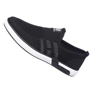 日泰男鞋秋季网面鞋男士休闲运动透气一脚蹬爸爸鞋软底老北京布鞋